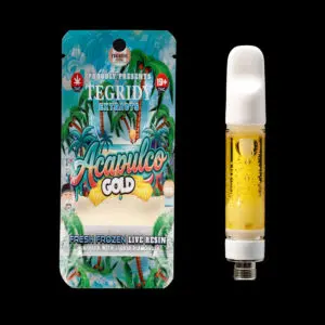 Precision Crafted. Terpene Driven. Experience the legendary character of Tegridy Extracts Acapulco Gold, expertly crafted by combining premium Fresh Frozen Live Resin with high-purity Liquid Diamonds in a full ceramic vape cartridge engineered for exceptional flavour, terpene preservation, and premium performance. By flash-freezing the cannabis immediately after harvest, the cultivar's naturally occurring terpenes are preserved at peak freshness, capturing the vibrant aroma and complexity that define premium live resin. Infused with Liquid Diamonds, Acapulco Gold delivers enhanced cannabinoid purity while maintaining the authentic expression of this iconic cultivar. Housed in premium full ceramic hardware, every 1g cartridge is engineered for even heat distribution, exceptional flavour retention, and consistently smooth vapour from the first inhale to the final draw. Extraction Profile ❄️ Fresh Frozen Live Resin 💎 Infused with Liquid Diamonds 🌿 High-Terpene Cannabis Extract 🏺 Premium Full Ceramic Cartridge 🇨🇦 Crafted for Canadian cannabis consumers Cultivar Notes Strain: Acapulco Gold (Sativa) Terpene Profile: 🍊 Bright citrus 🍯 Sweet honey 🌲 Earthy pine 🌿 Herbal spice finish Engineered for Purity Every Tegridy Extracts Live Resin cartridge is crafted to preserve the authentic flavour, aroma, and complexity of premium cannabis cultivars. By combining Fresh Frozen Live Resin, Liquid Diamonds, and advanced full ceramic hardware, each cartridge delivers a clean, terpene-rich vaping experience designed for concentrate enthusiasts who value premium extraction methods, exceptional flavour, and uncompromising quality. ⚠️ For adult use only. Compatible with standard 510-thread vape batteries.