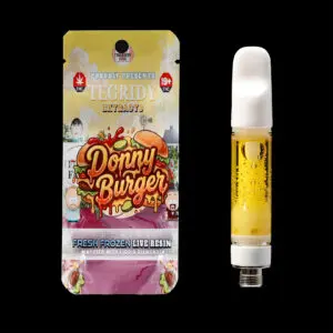 Tegridy Extracts Donny Burger Fresh Frozen Live Resin + Liquid Diamonds Full Ceramic Vape Cartridge 1G