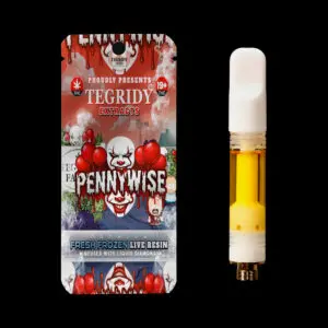 Tegridy Extracts Pennywise Hybrid Fresh Frozen Live Resin + Liquid Diamonds Full Ceramic Vape Cartridge 1G