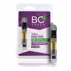 BC Vapes - 1g Distillate Cart - Bubba Kush