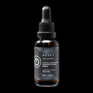 "Ritual Drops Reset CBD Isolate Tincture containing 1000mg CBD in a 30ml wellness-focused tincture bottle."