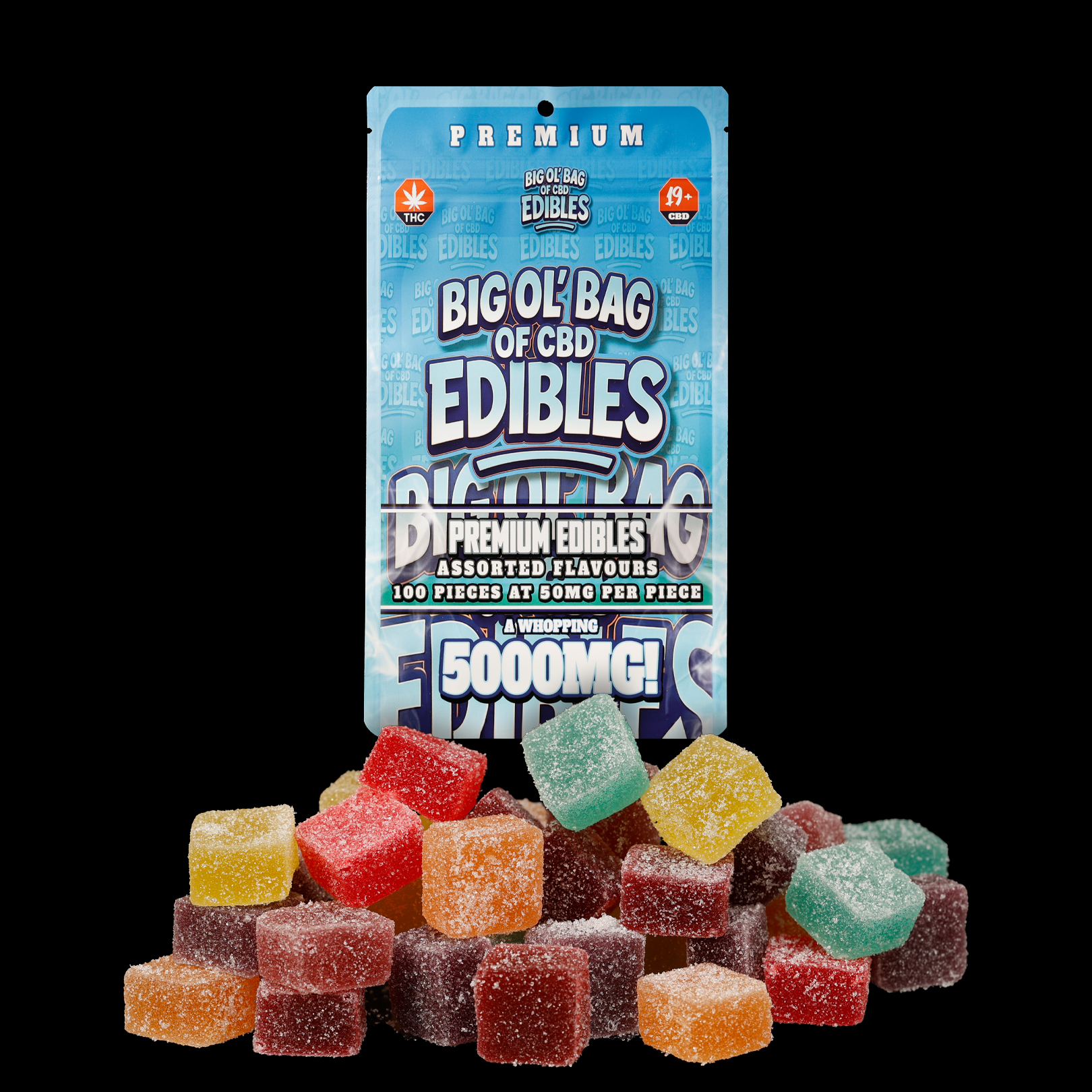 BallerClub Big Ol' Bag of CBD Edibles 5000mg (100 x 50mg)