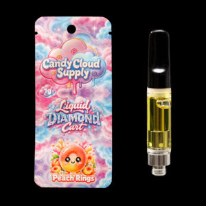 Candy Cloud Supply Peach Rings Liquid Diamonds Vape Cartridge 1G