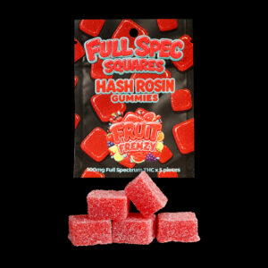 Full Spec Squares Fruit Frenzy Hash Rosin Gummies 500mg (5 x 100mg)