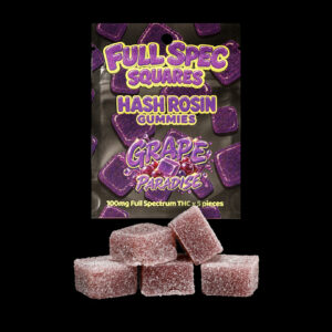 Full Spec Squares Grape Paradise Hash Rosin Gummies 500mg (5 x 100mg)