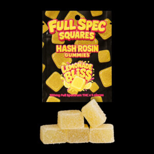 Full Spec Squares Lemonade Bliss Hash Rosin Gummies 500mg (5 x 100mg)