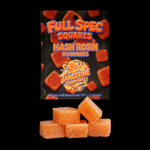 Full Spec Squares Tangerine Tornado Hash Rosin Gummies 500mg (5 x 100mg)